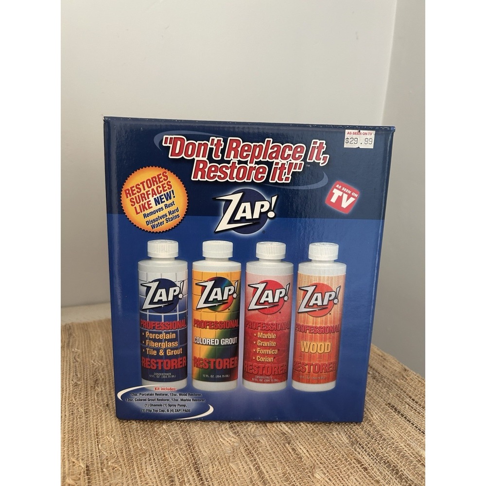 Zap Professional Restorer Maintainer Porcelain Fiberglass Tile Grout Sealed